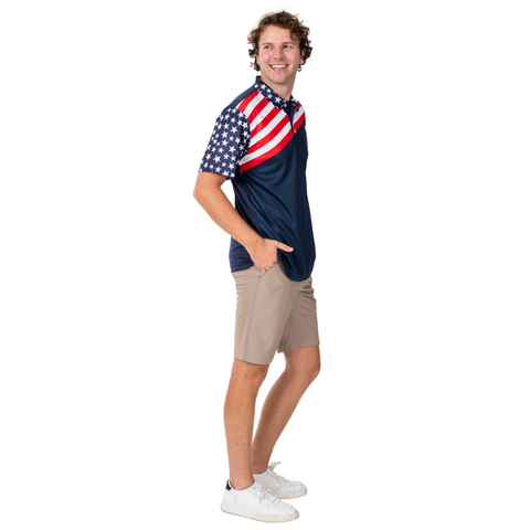 Men's Patriotic Tech Polo