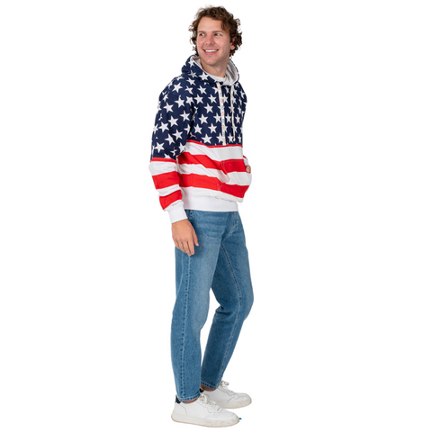 Patriotic Stars and Stripes Hoodie