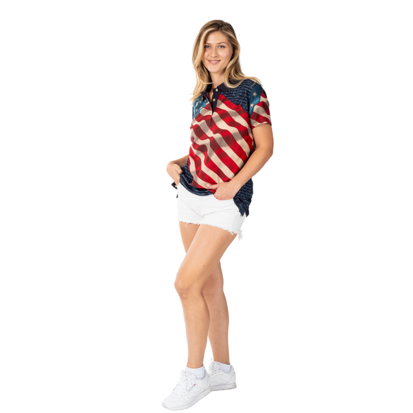 Women's Ultimate Patriot Polo - Navy