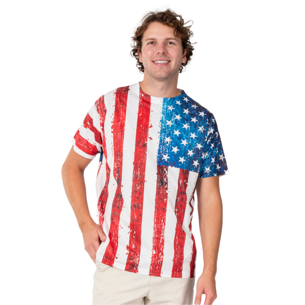 Men's American Flag Quick Dry Tee