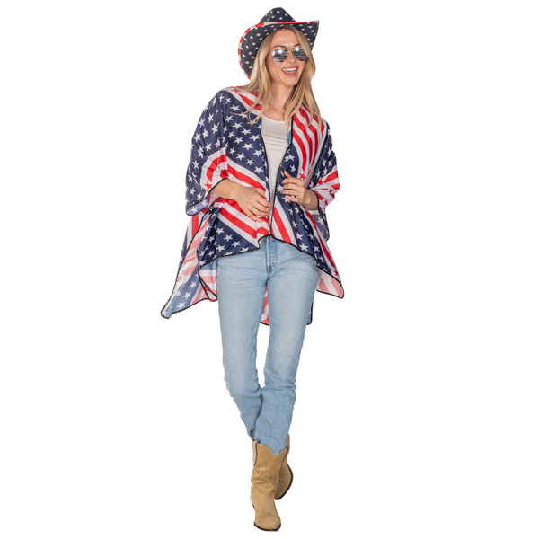 Stars and stripes patriotic kimono