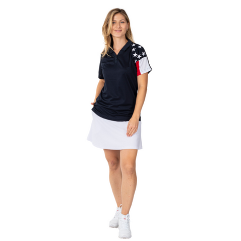 Women's Freedom Tech Polo-Navy