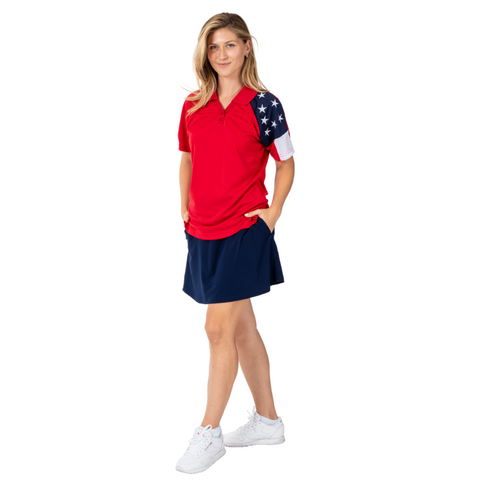 Women's Freedom Tech Polo-Red