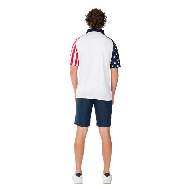 Men's Independence Tech Polo Shirt- White