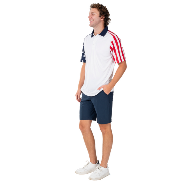 Men's Independence Tech Polo Shirt- White
