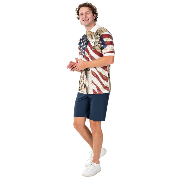 Men's Preamble & Patriotic Pride Polo Shirt