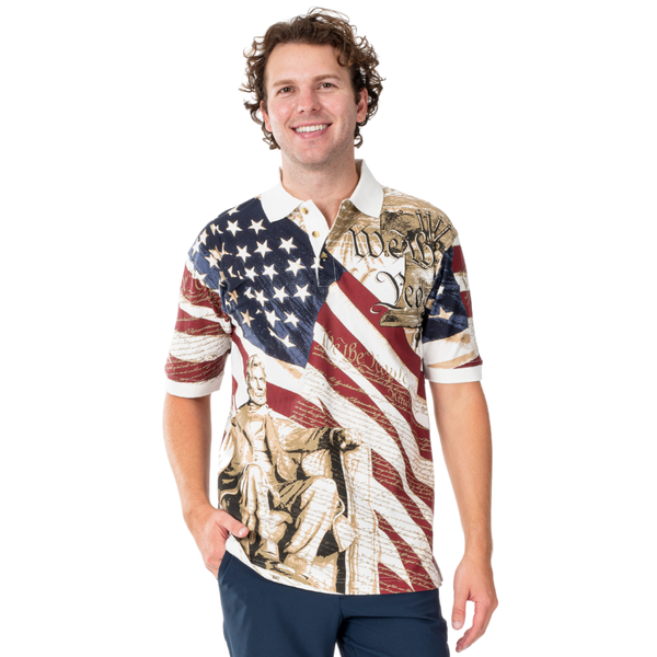 Men's Preamble & Patriotic Pride Polo Shirt