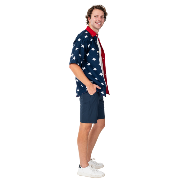 American Flag Button Down Shirt