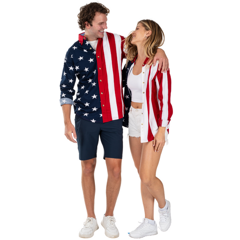 Women's American Flag Long Sleeve Top