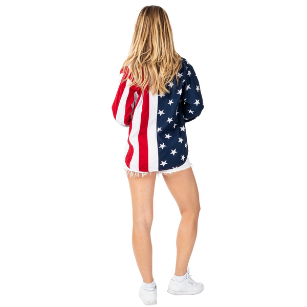 Women's American Flag Long Sleeve Top
