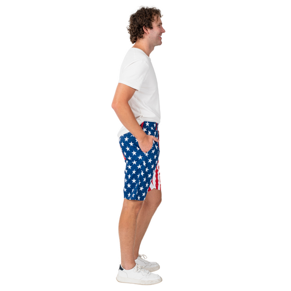Men's Patriotic Stars and Stripes Shorts