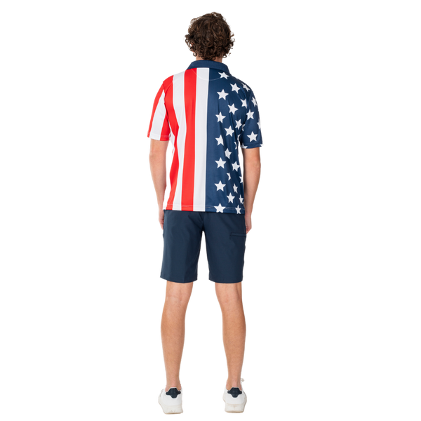 Stars and Stripes Patriotic Performance Polo