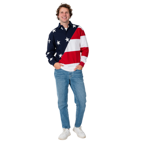 Patriotic Classic Rugby American Flag Unisex Shirt