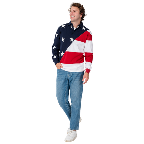 Patriotic Classic Rugby American Flag Unisex Shirt