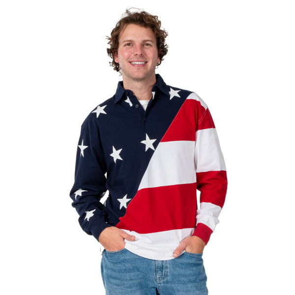 Patriotic Classic Rugby American Flag Unisex Shirt
