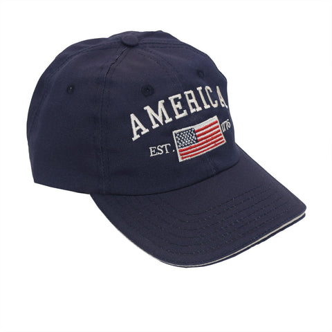 Made in the USA Unstructured Washed Cotton America 1776 Cap