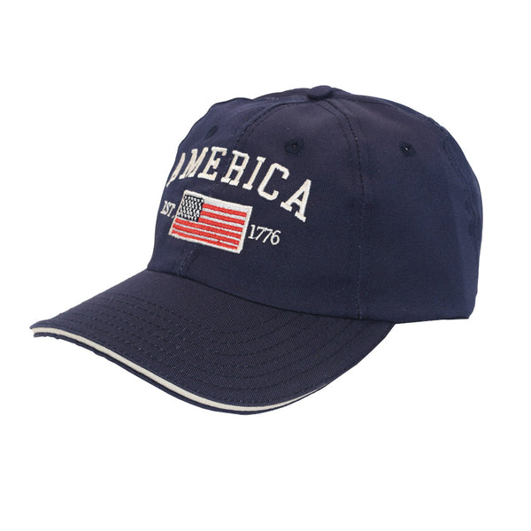 Made in the USA Unstructured Washed Cotton America 1776 Cap