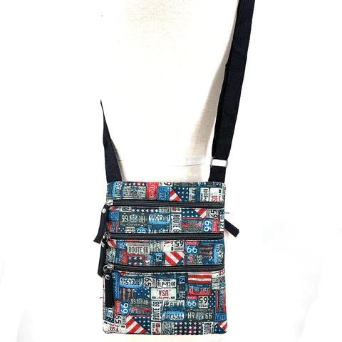 Route 66 Tri-Layer Crossbody Bag
