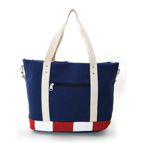 American Flag Adjustable Canvas Tote