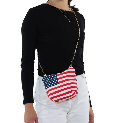 American Flag Canvas Crossbody Purse