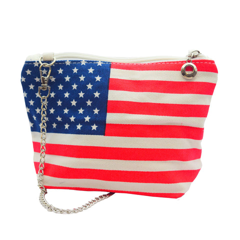 American Flag Canvas Crossbody Purse