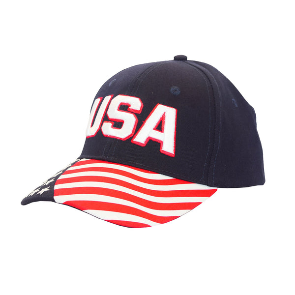 Patriotic USA Stars and Stripes Cotton Twill Hat