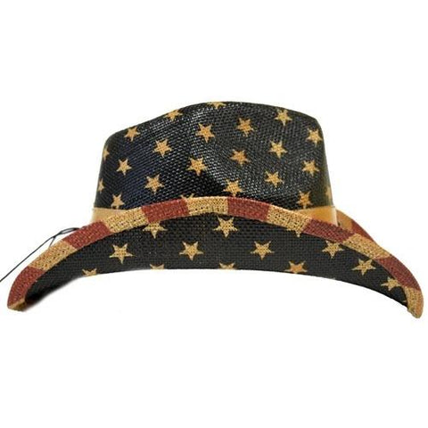 Western American Flag Vintage Cowboy Hat - The Flag Shirt