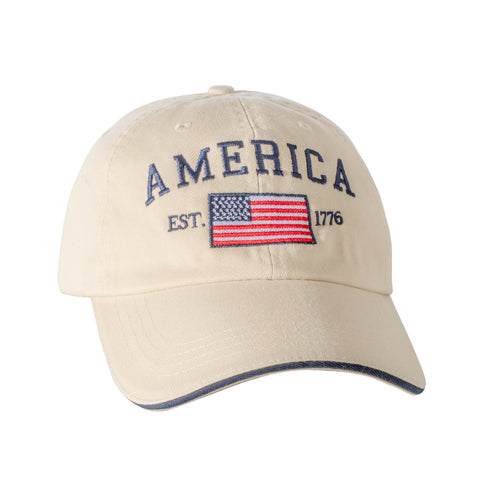 Made in the USA Washed Cotton America 1776 Hat