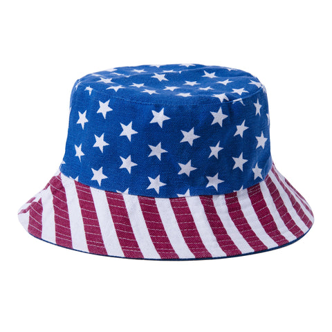 Reversible Stars and Stripes Bucket Hat
