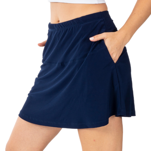 Women's 15" Made in USA Navy Pocket Skort