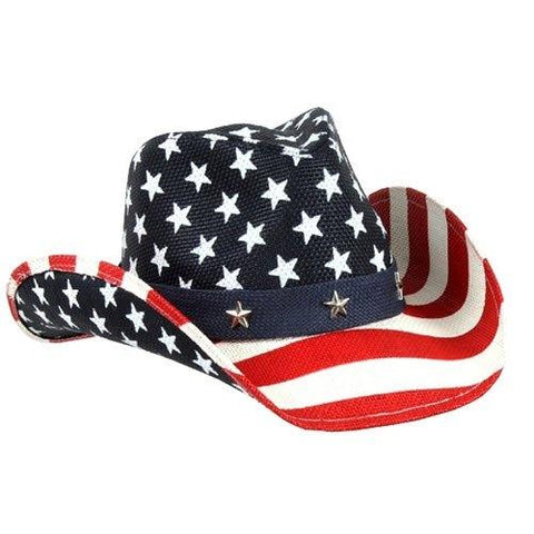 American Flag Cowboy Hat - 4th of july shirts