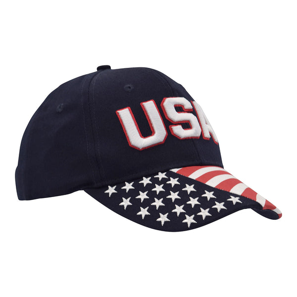 Patriotic USA Stars and Stripes Cotton Twill Hat