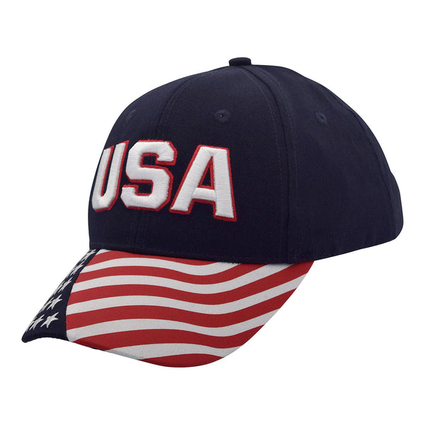 Patriotic USA Stars and Stripes Cotton Twill Hat