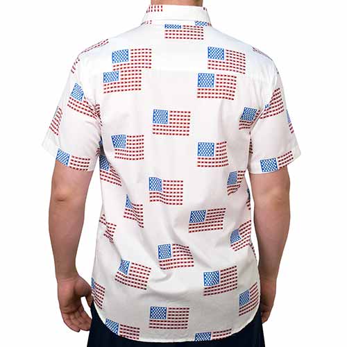 Mens Short Sleeve USA Flag Shirt - theflagshirt