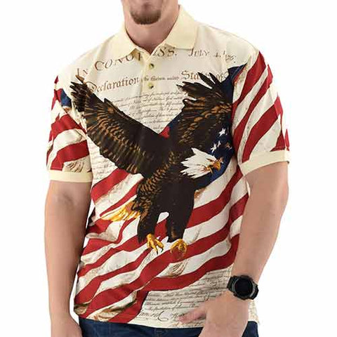 Men's 1776 Eagle 100% Cotton Polo Shirt