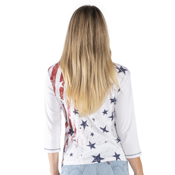 Women's Stars and Stripes Made in USA Shirt