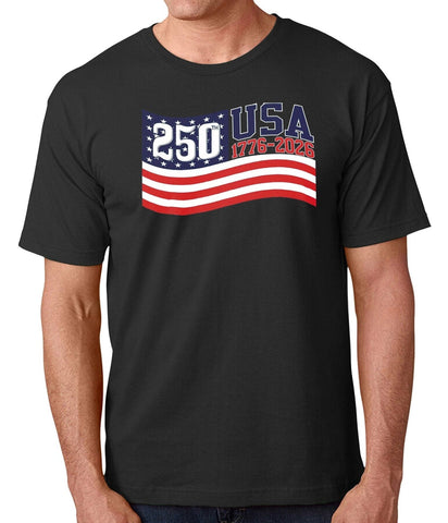 Stars & Stripes Made in USA - 250th Anniversary - T-Shirt - 4th of July Shirts