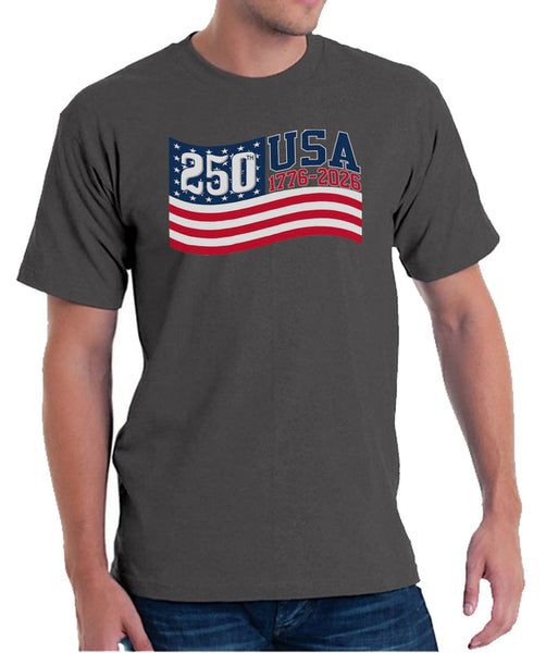Stars & Stripes Made in USA - 250th Anniversary - T-Shirt - 4th of July Shirts