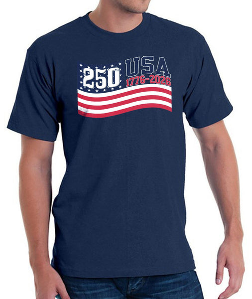Stars & Stripes Made in USA - 250th Anniversary - T-Shirt - 4th of July Shirts
