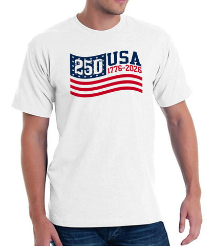 Stars & Stripes Made in USA - 250th Anniversary - T-Shirt - 4th of July Shirts