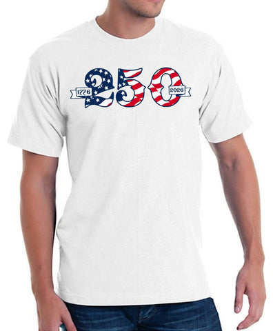 Dual Scroll Made in USA - 250th Anniversary - T-Shirt - 4th of July Shirts