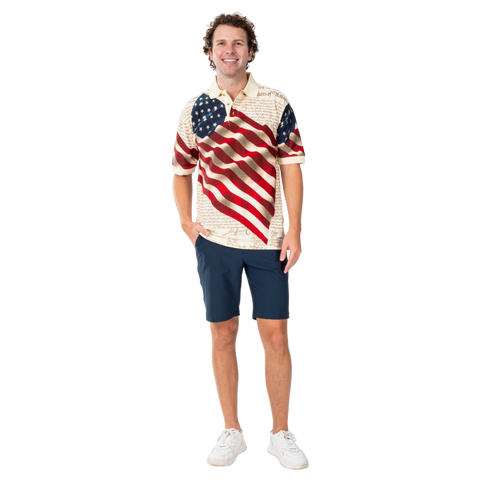 Personalized Eagle American Polo Shirt For Men Independence Outfit