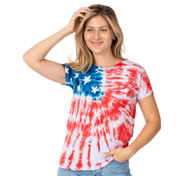 Women's 4th of July Tie-Dye T-Shirt