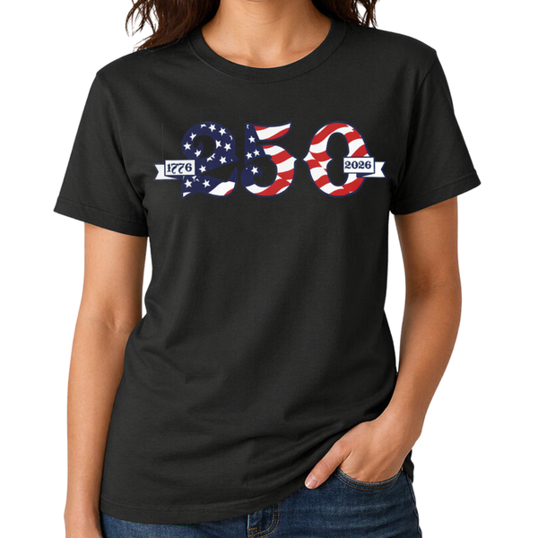 Dual Scroll Made in USA - 250th Anniversary - Women's T-Shirt