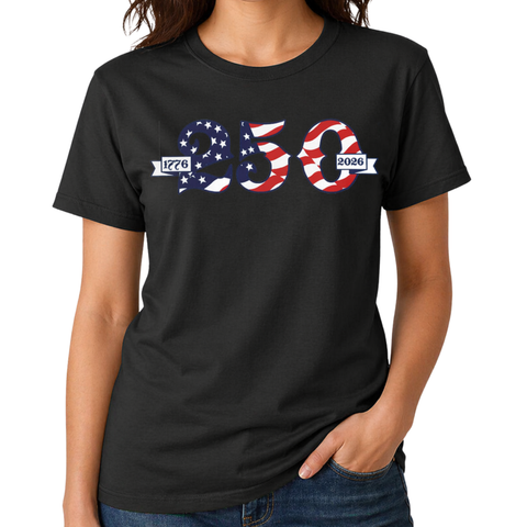 Dual Scroll Made in USA - 250th Anniversary - Women's T-Shirt