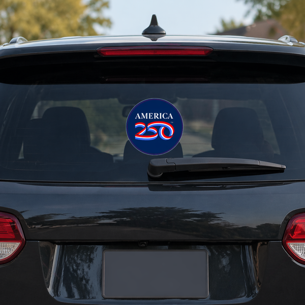 250th Anniversary Die-Cut Vinyl Decal – White & Blue