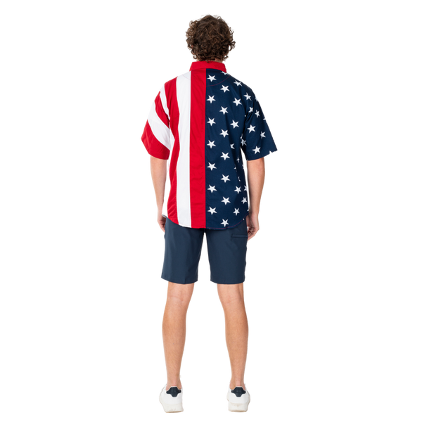American Flag Button Down Shirt