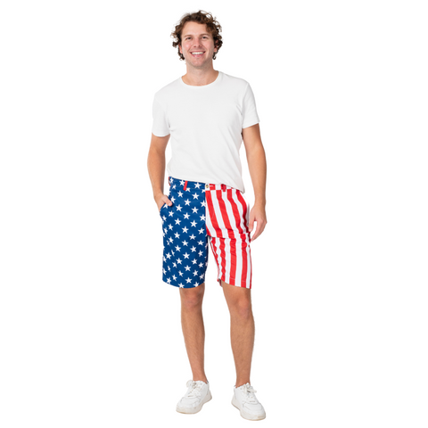 Men's Patriotic Stars and Stripes Shorts