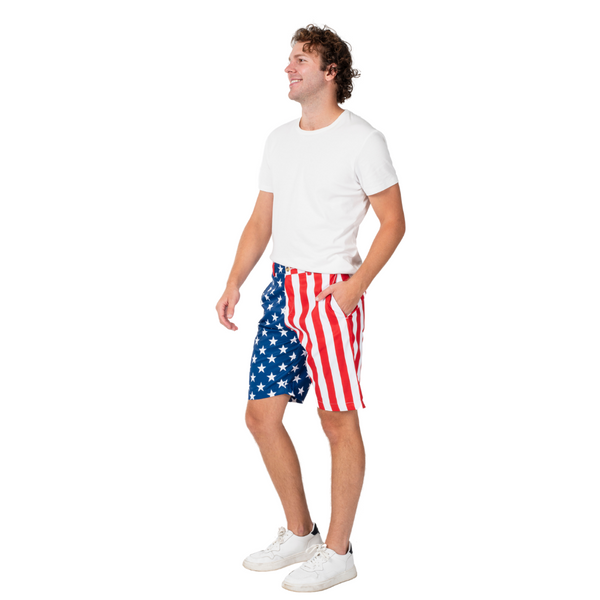 Men's Patriotic Stars and Stripes Shorts