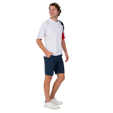 Men's Freedom Tech Polo Shirt- White